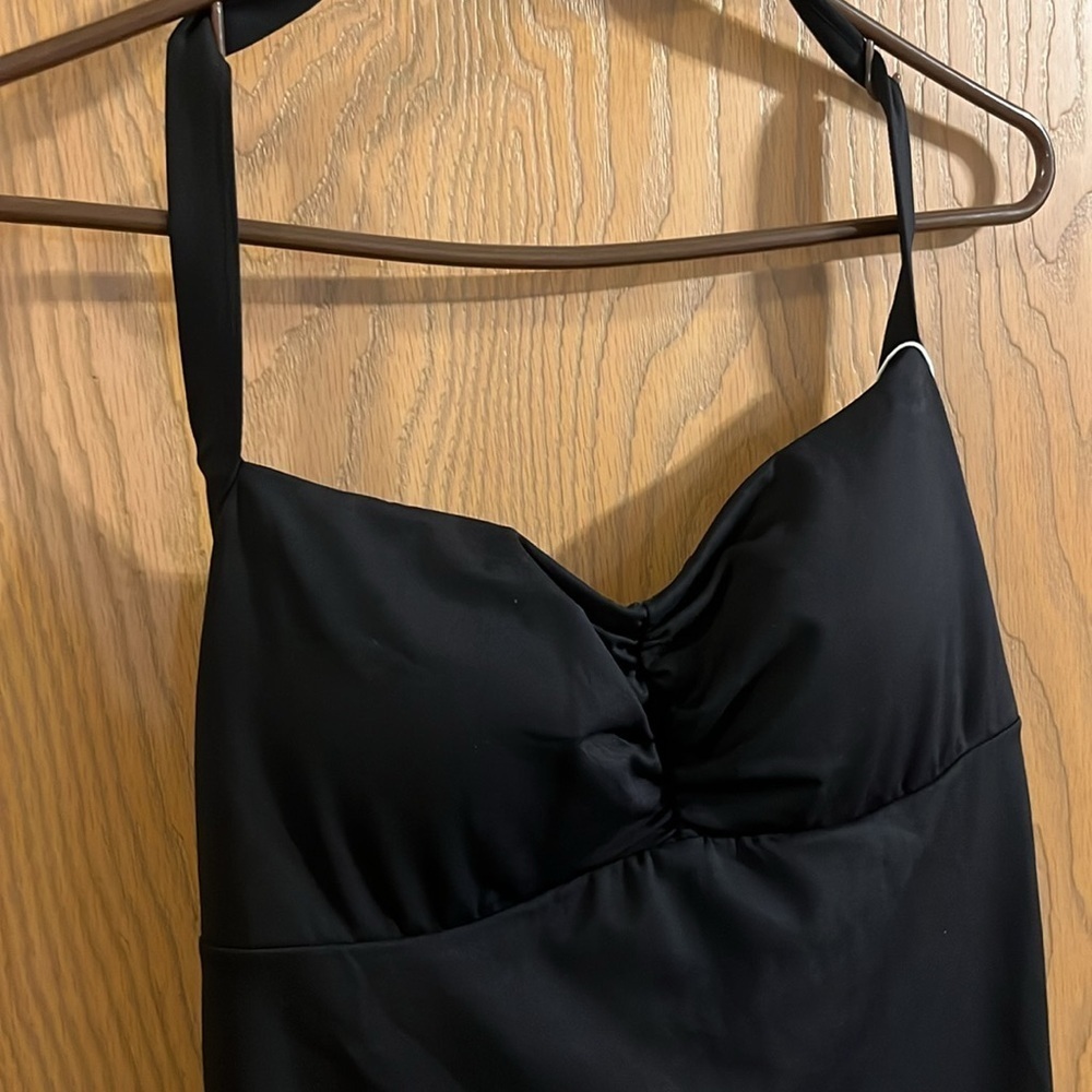 Halara Softlyzero Plush Halter Ruched Backless Split Hem Mini Active‎ Dress NWT - Picture 13 of 16